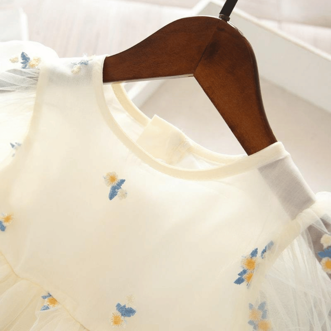 Daisy Embroidered Tulle Baby Princess Dress