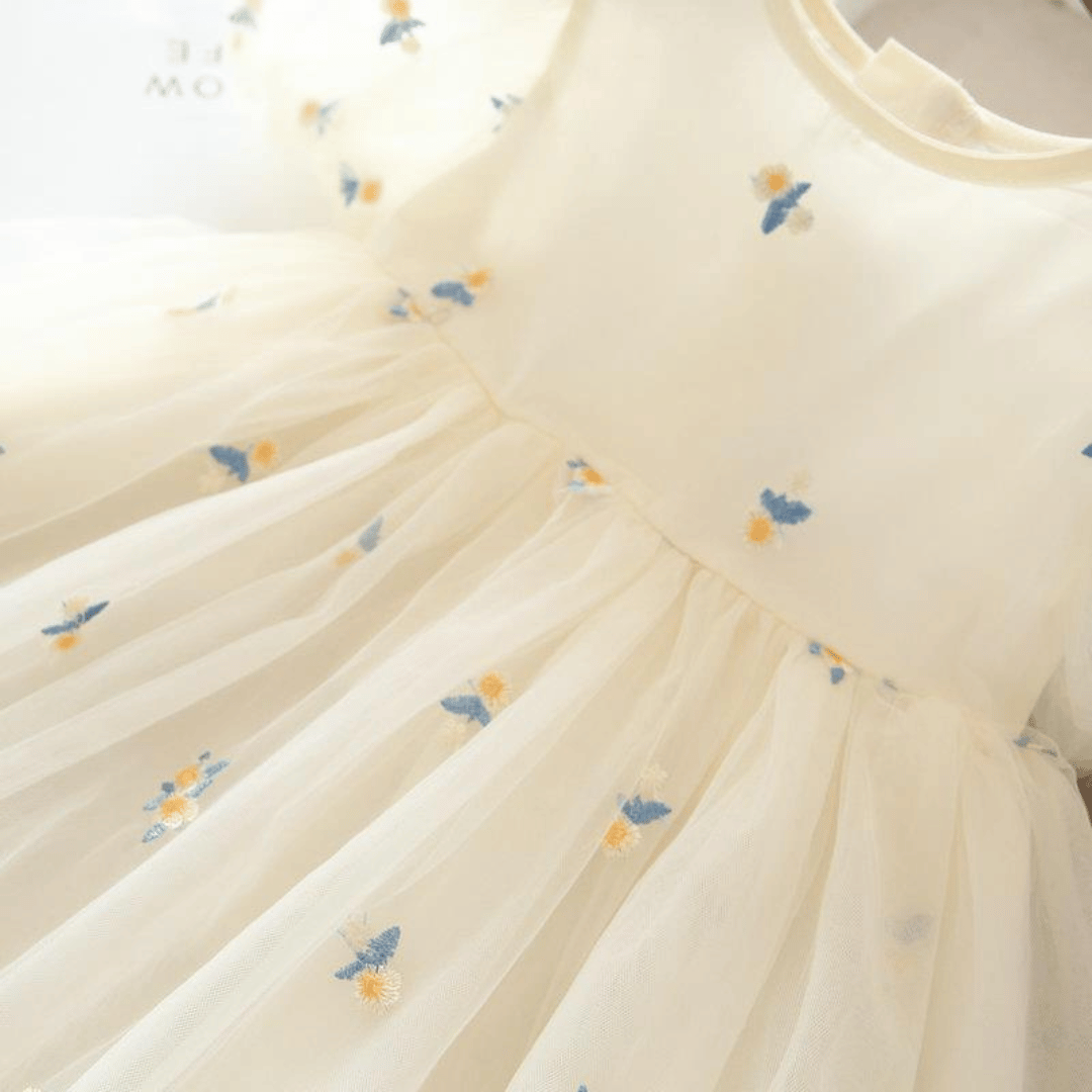 Daisy Embroidered Tulle Baby Princess Dress