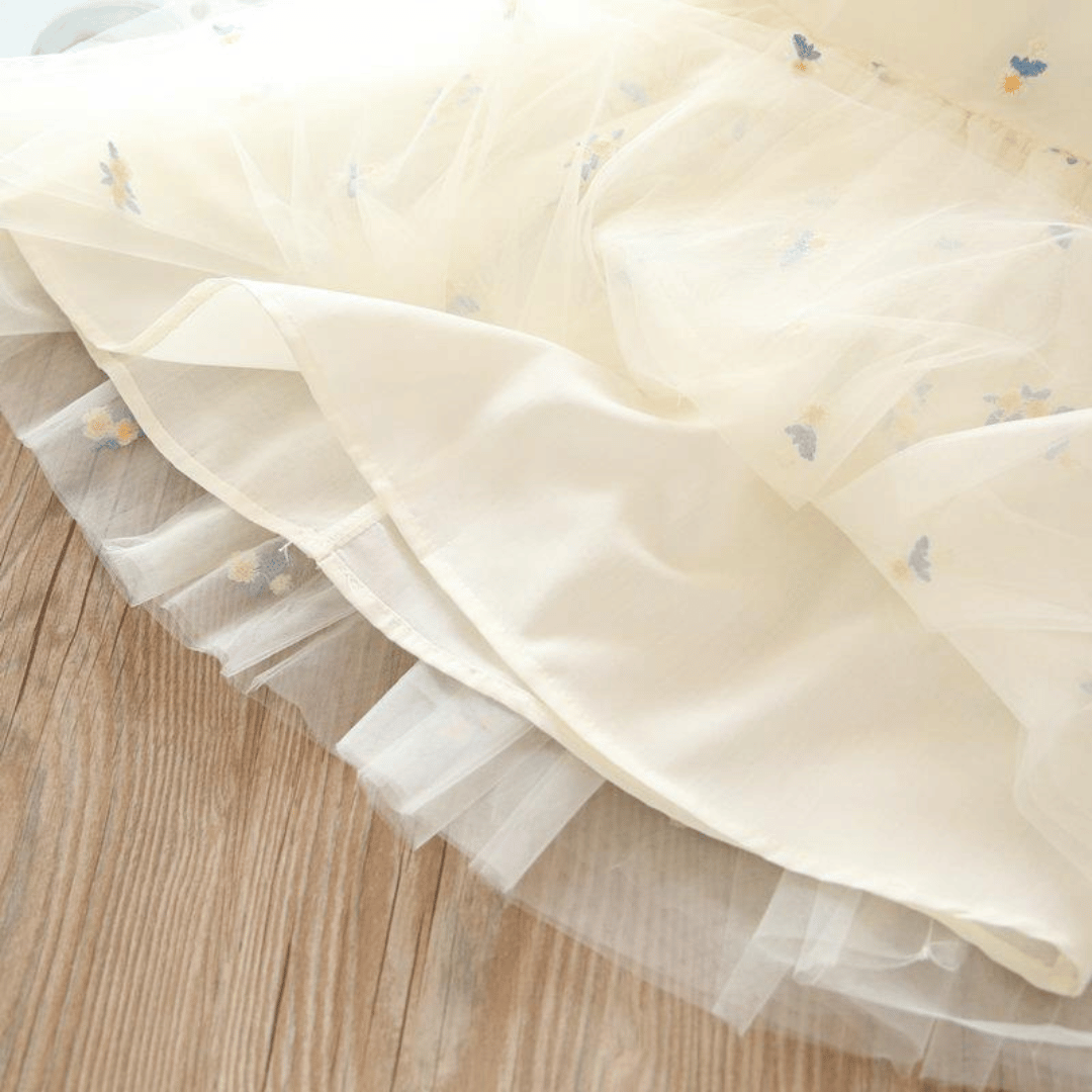 Daisy Embroidered Tulle Baby Princess Dress