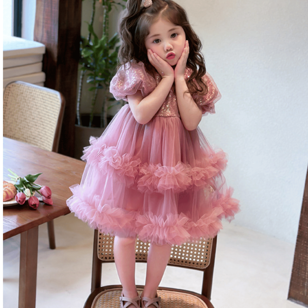 Pink Sequin Princess Dress