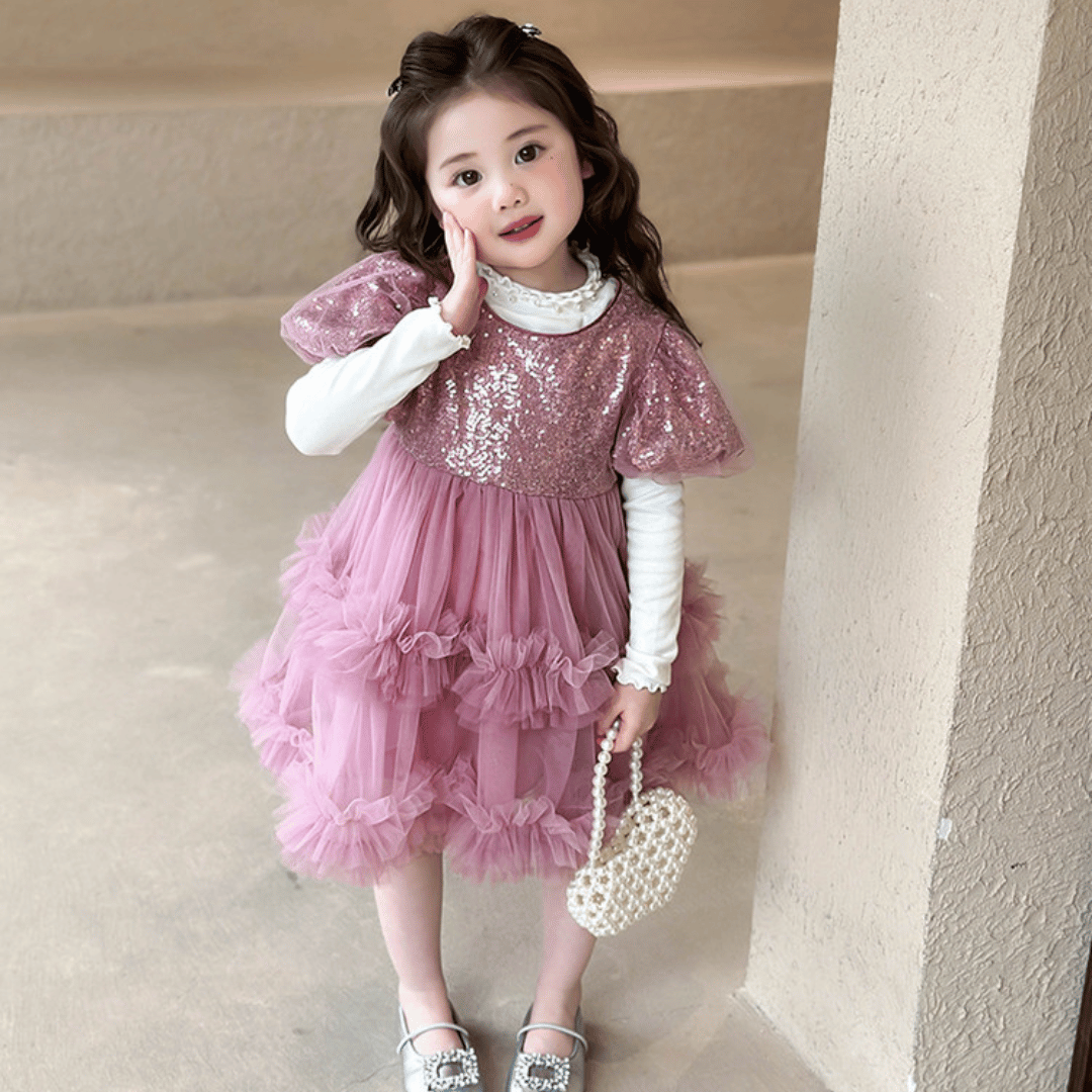 Pink Sequin Princess Dress