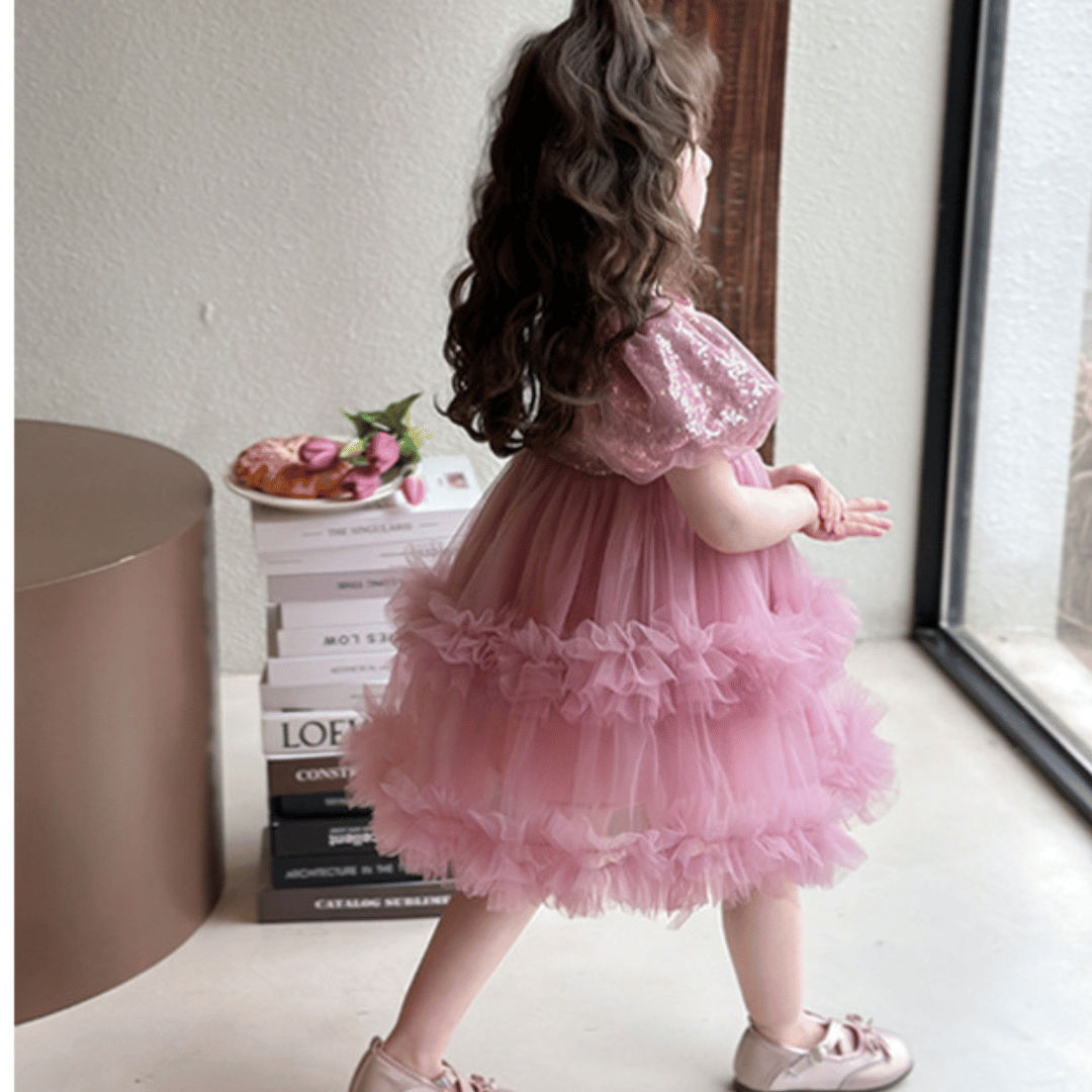 Pink Sequin Princess Dress