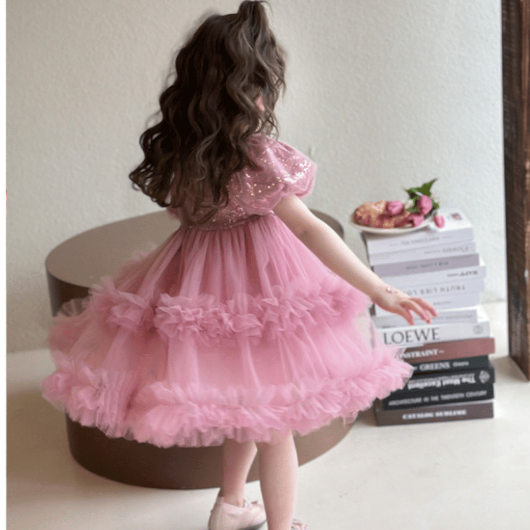Pink Sequin Princess Dress