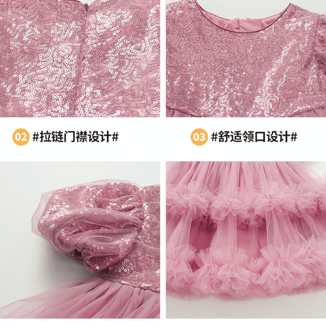 Pink Sequin Princess Dress