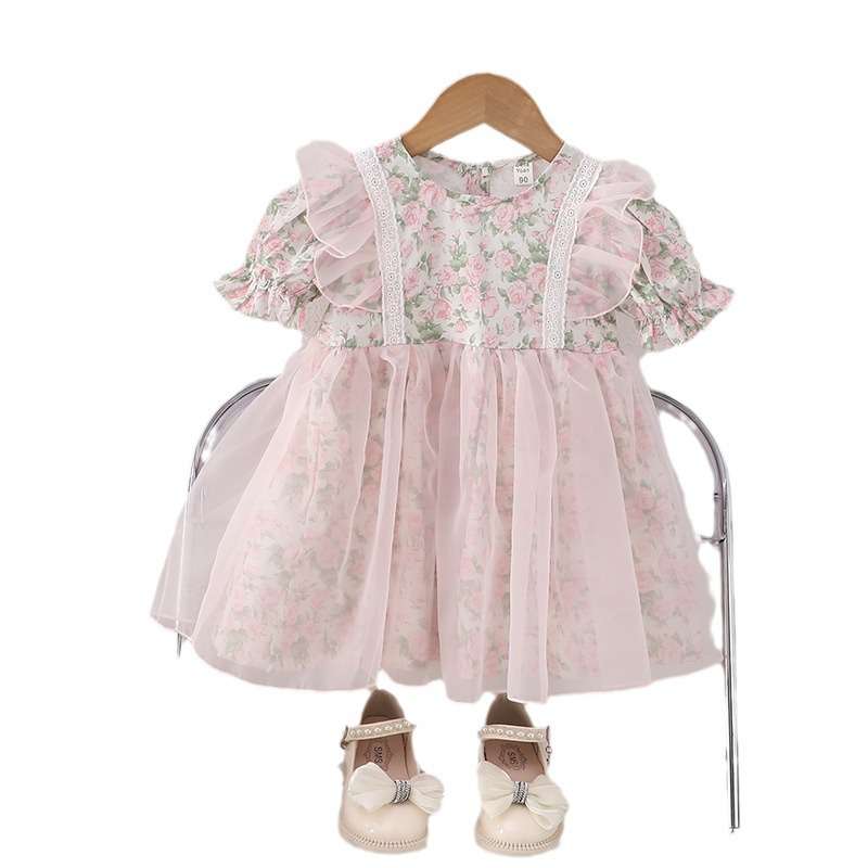 Baby Girl Vintage Pink Party Dress