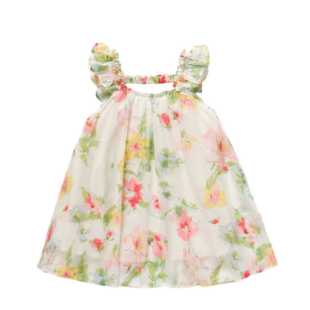 Elegant Floral Chiffon Baby Dress