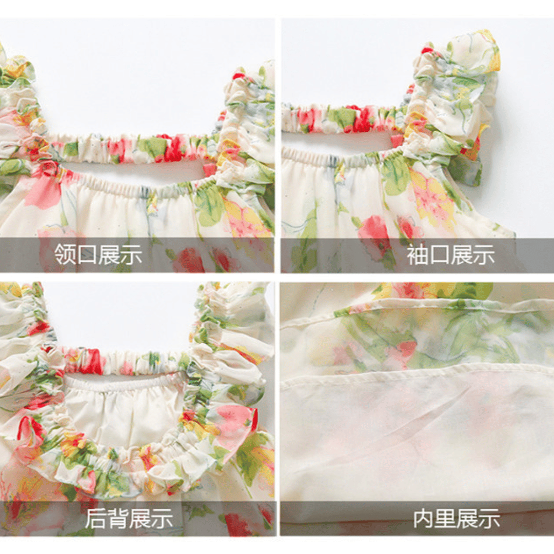Elegant Floral Chiffon Baby Dress