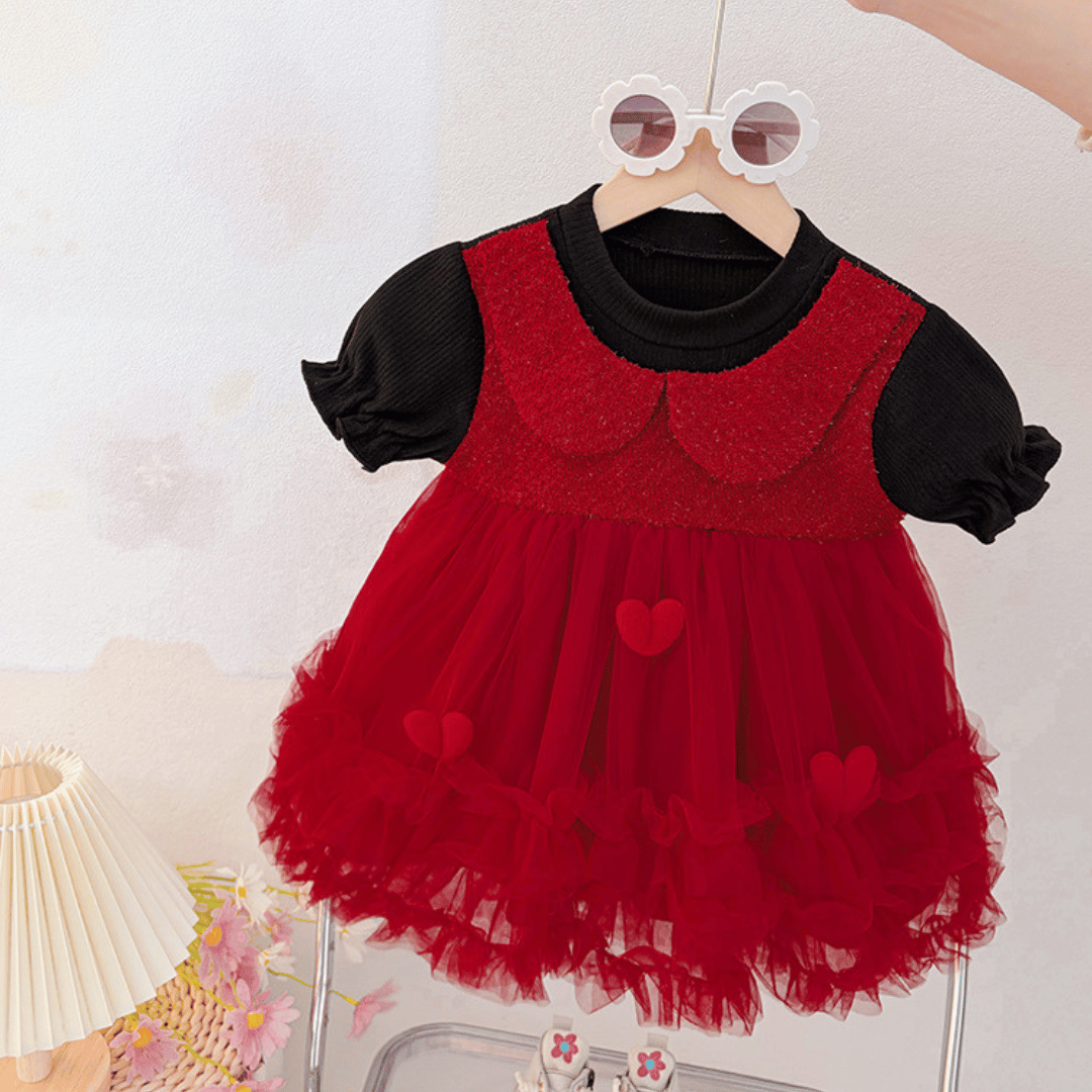 Heart Layered Tulle Dress