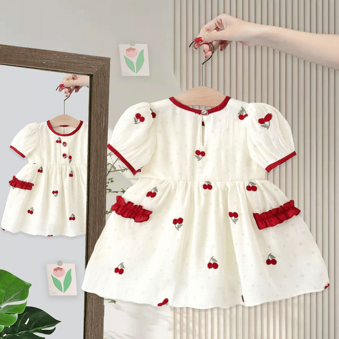 Cherry Puff Princess Dress
