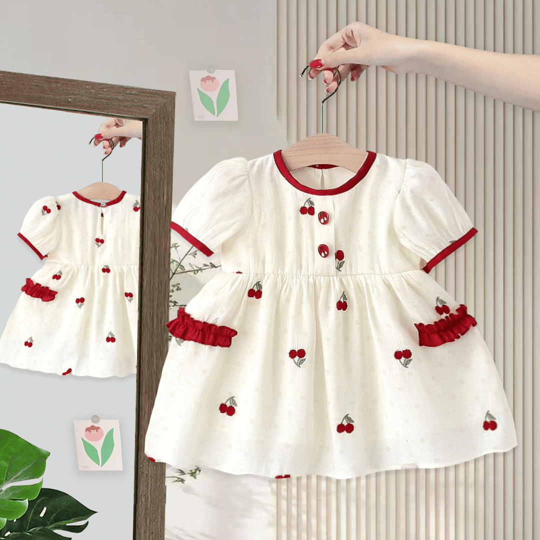 Cherry Puff Princess Dress