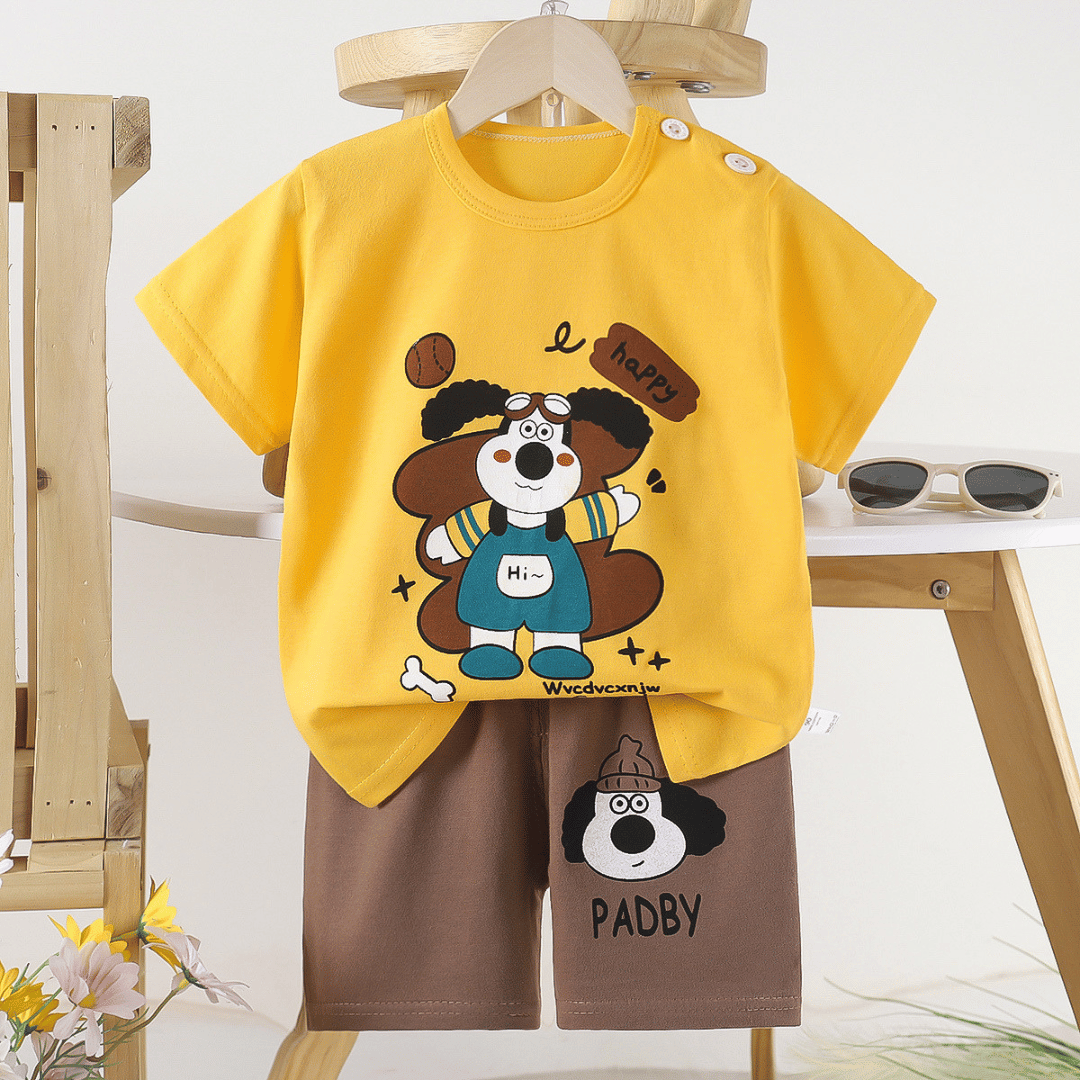 Baby Puppy Cotton Summer Set