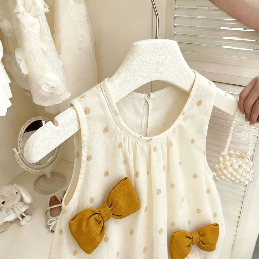 Dotted Charm Bowknot Princess Dress
