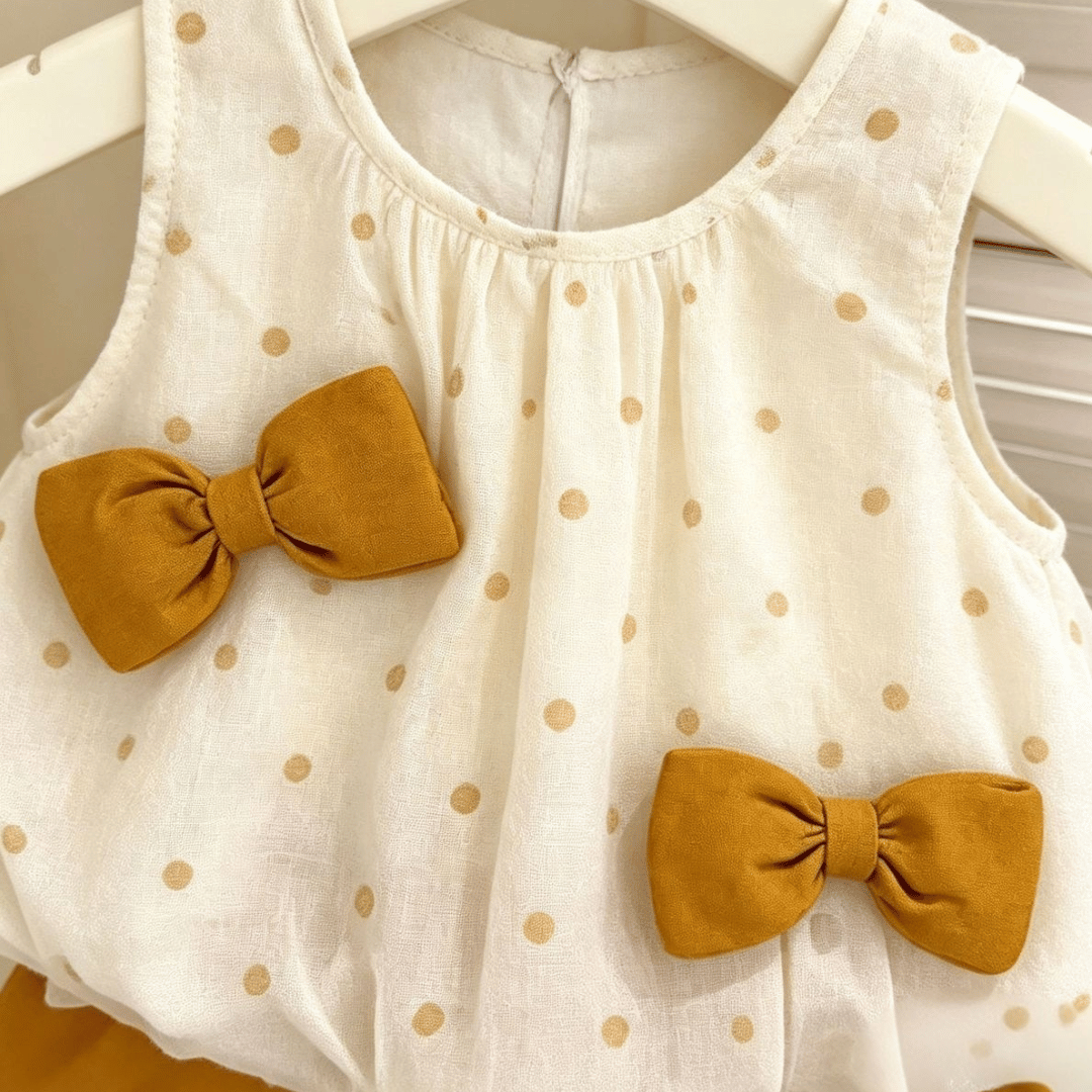 Dotted Charm Bowknot Princess Dress