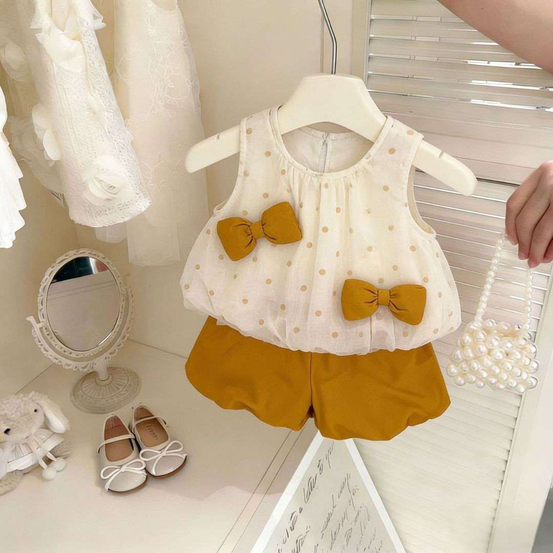 Dotted Charm Bowknot Princess Dress