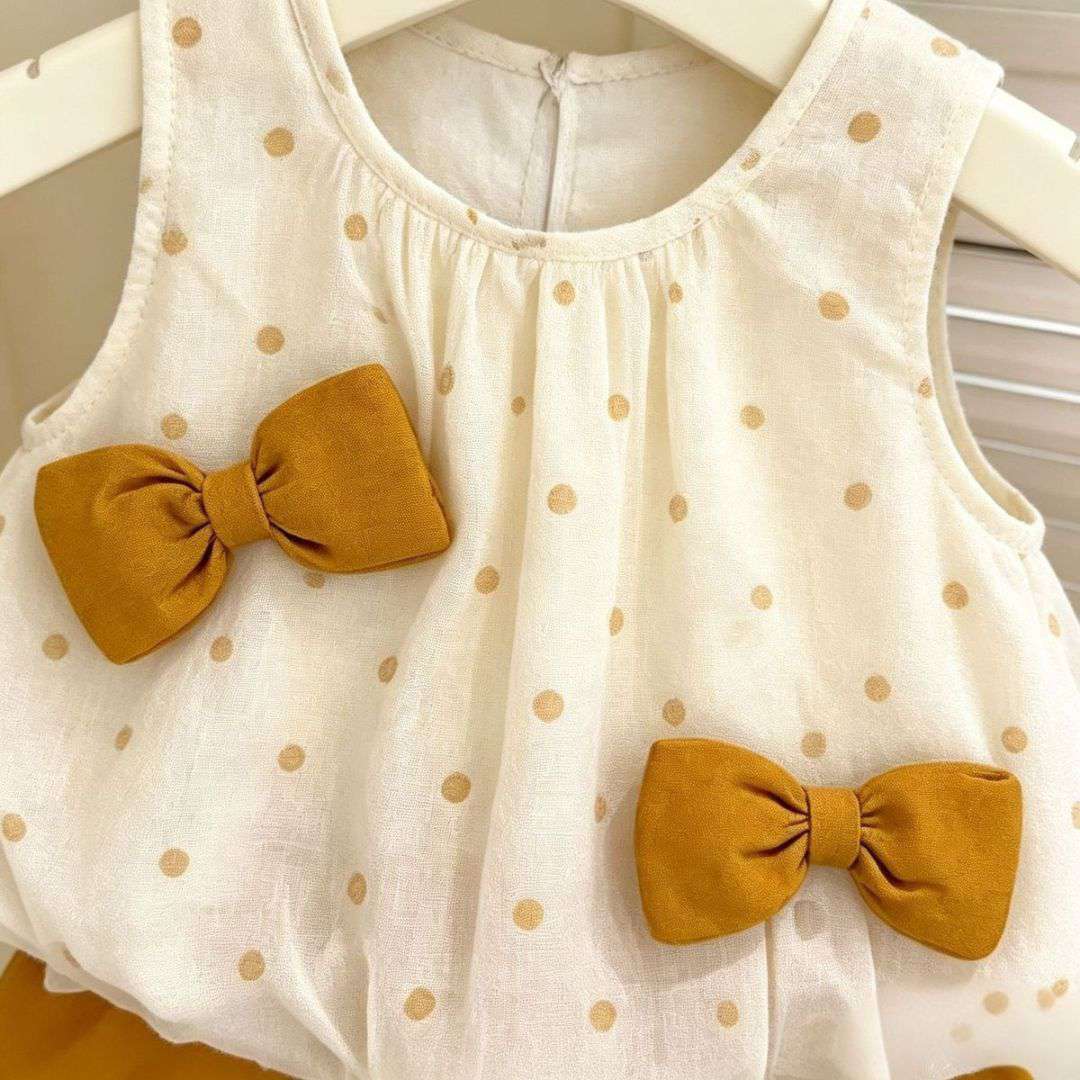 Dotted Charm Bowknot Princess Dress