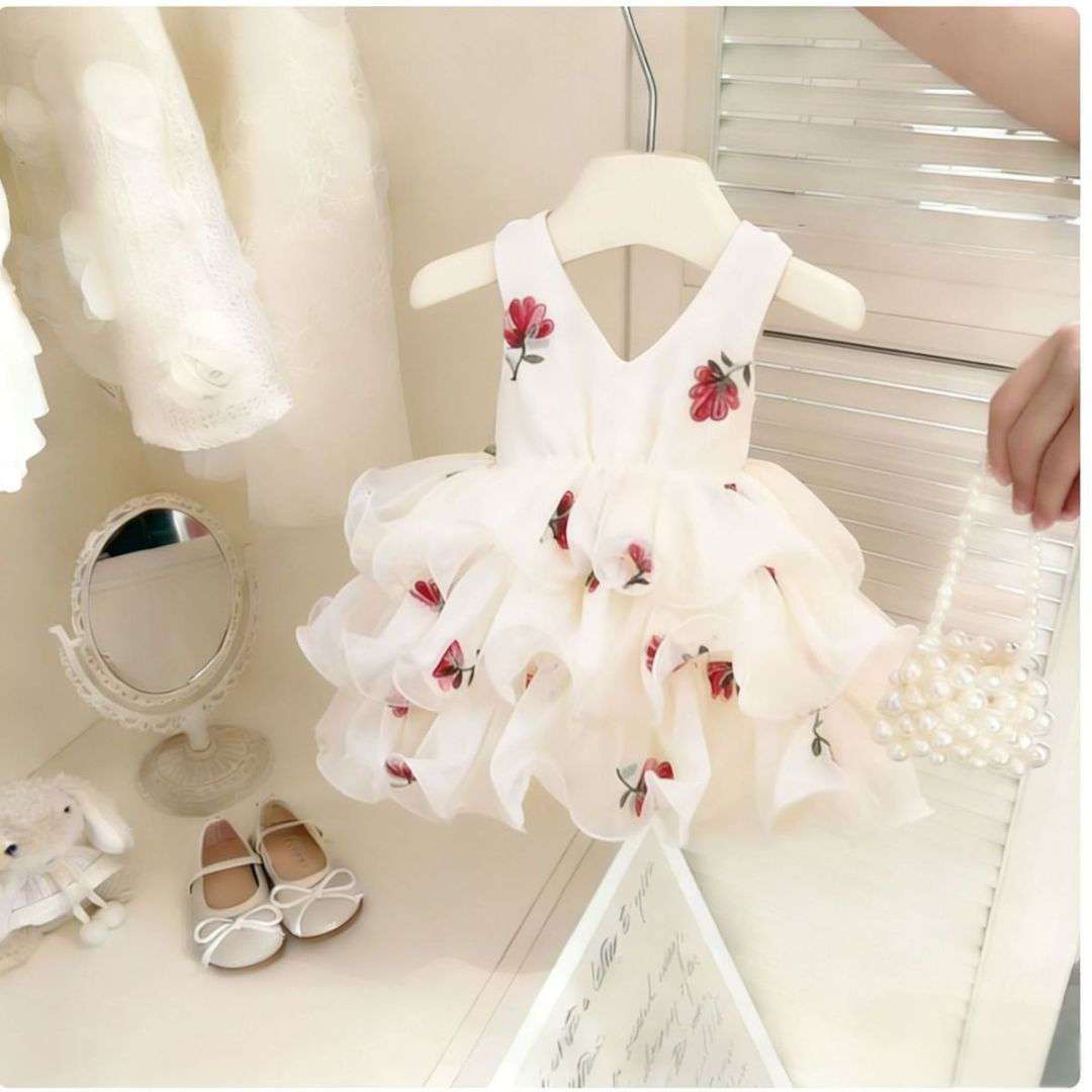 Scarlet Daisy Bloom Party Dress