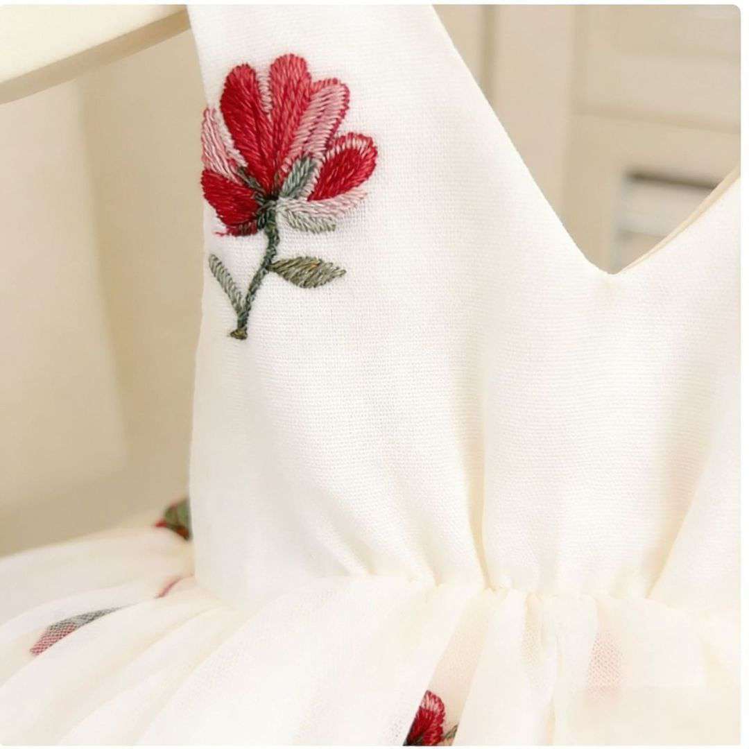 Scarlet Daisy Bloom Party Dress