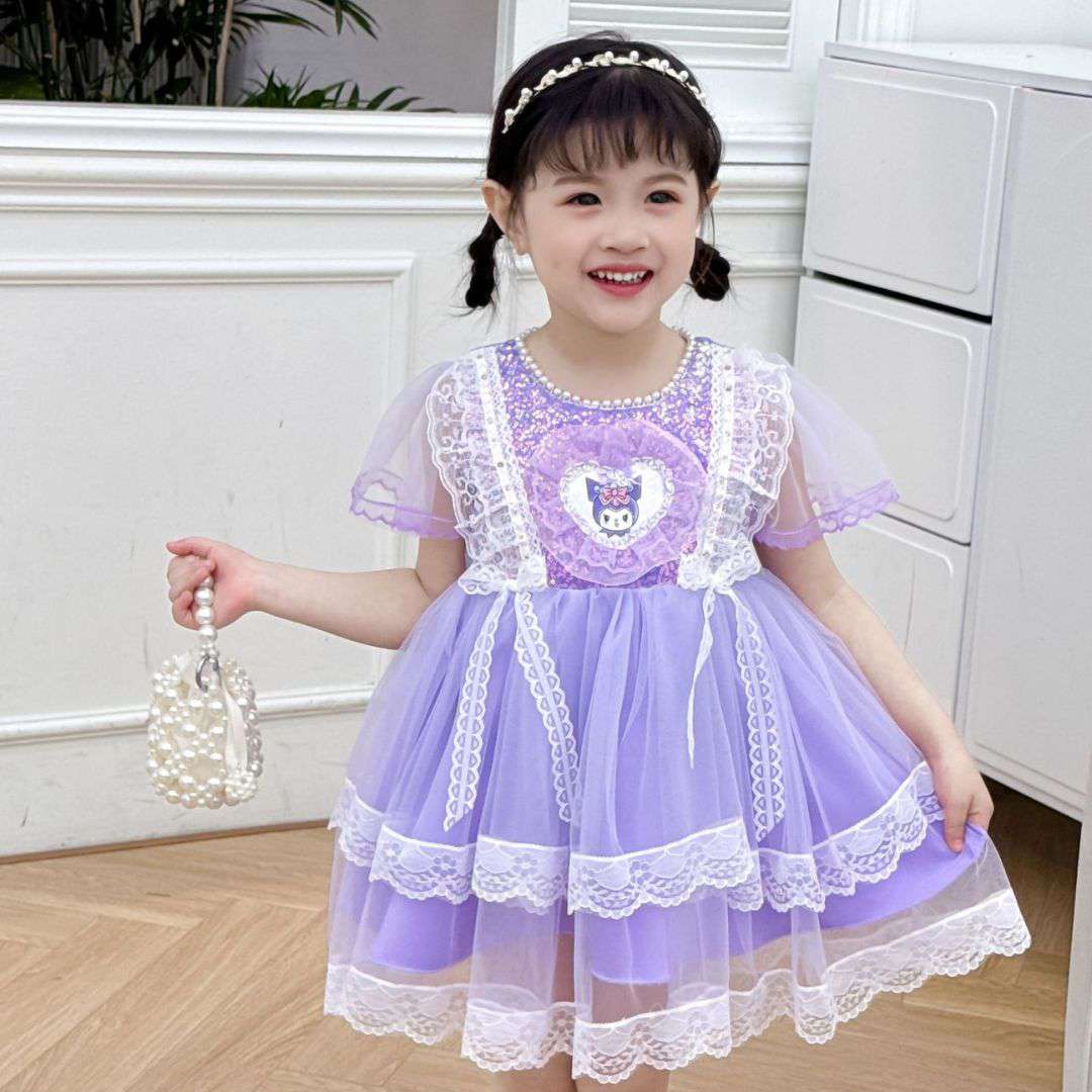 Luxury Lavender Layered Princess Dress