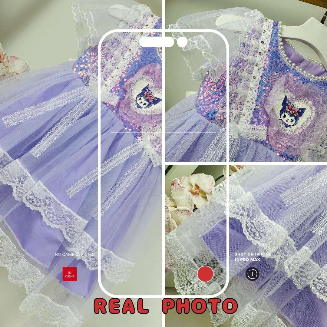 Luxury Lavender Layered Princess Dress