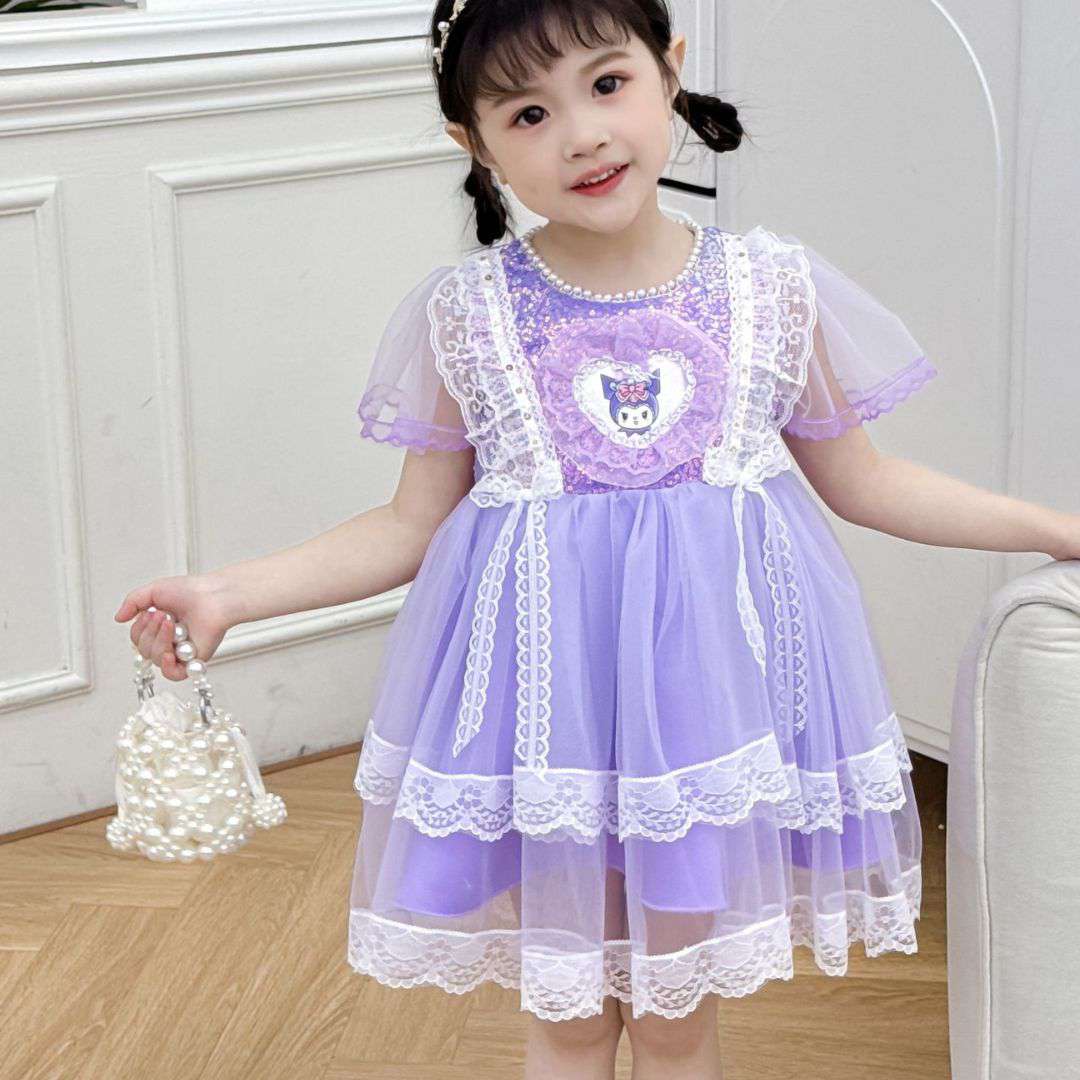 Luxury Lavender Layered Princess Dress