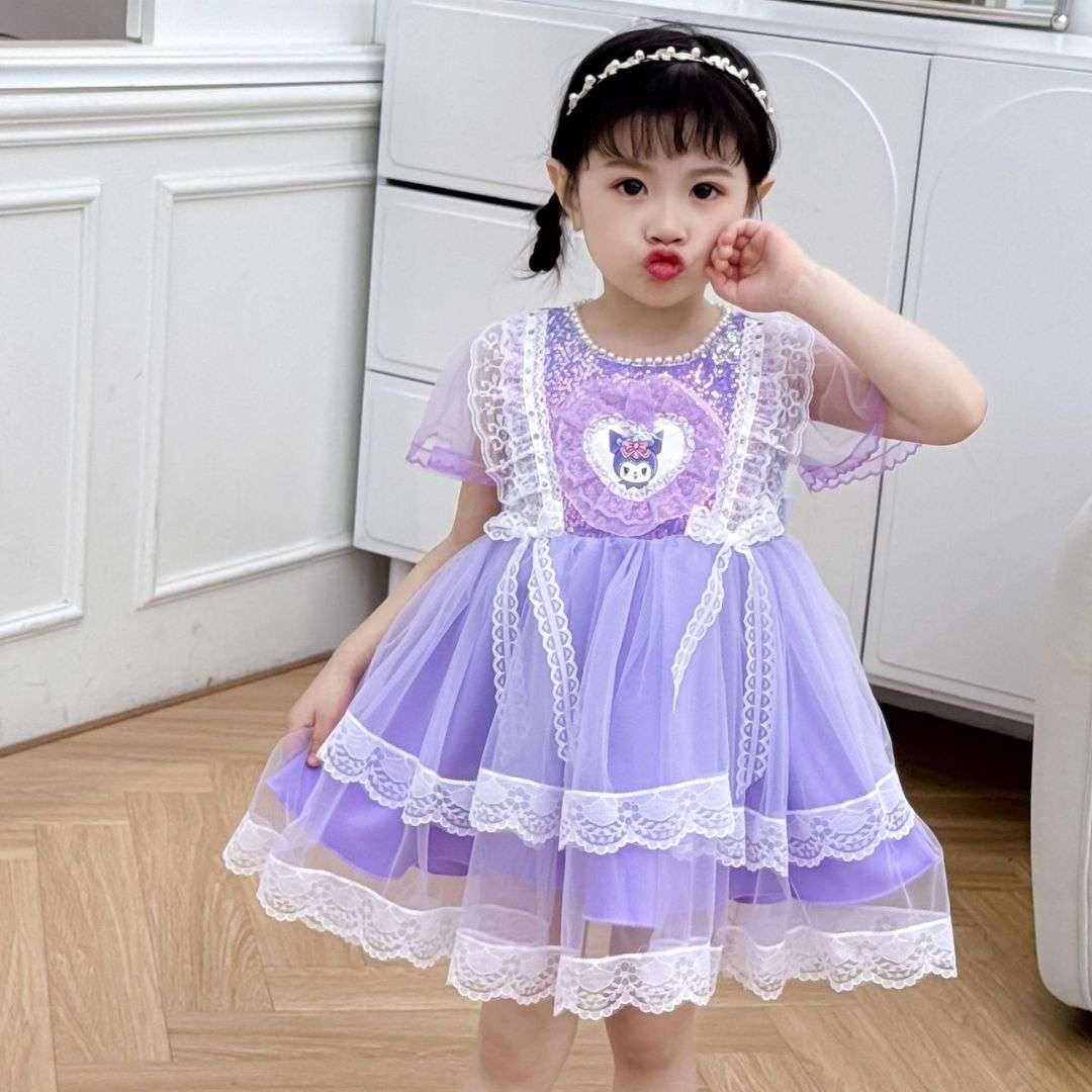 Luxury Lavender Layered Princess Dress