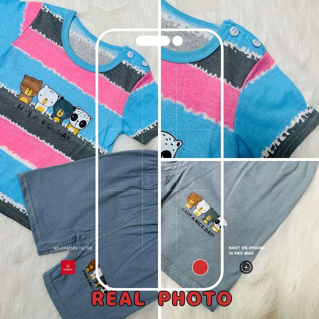 Baby Bear Cotton Summer Set