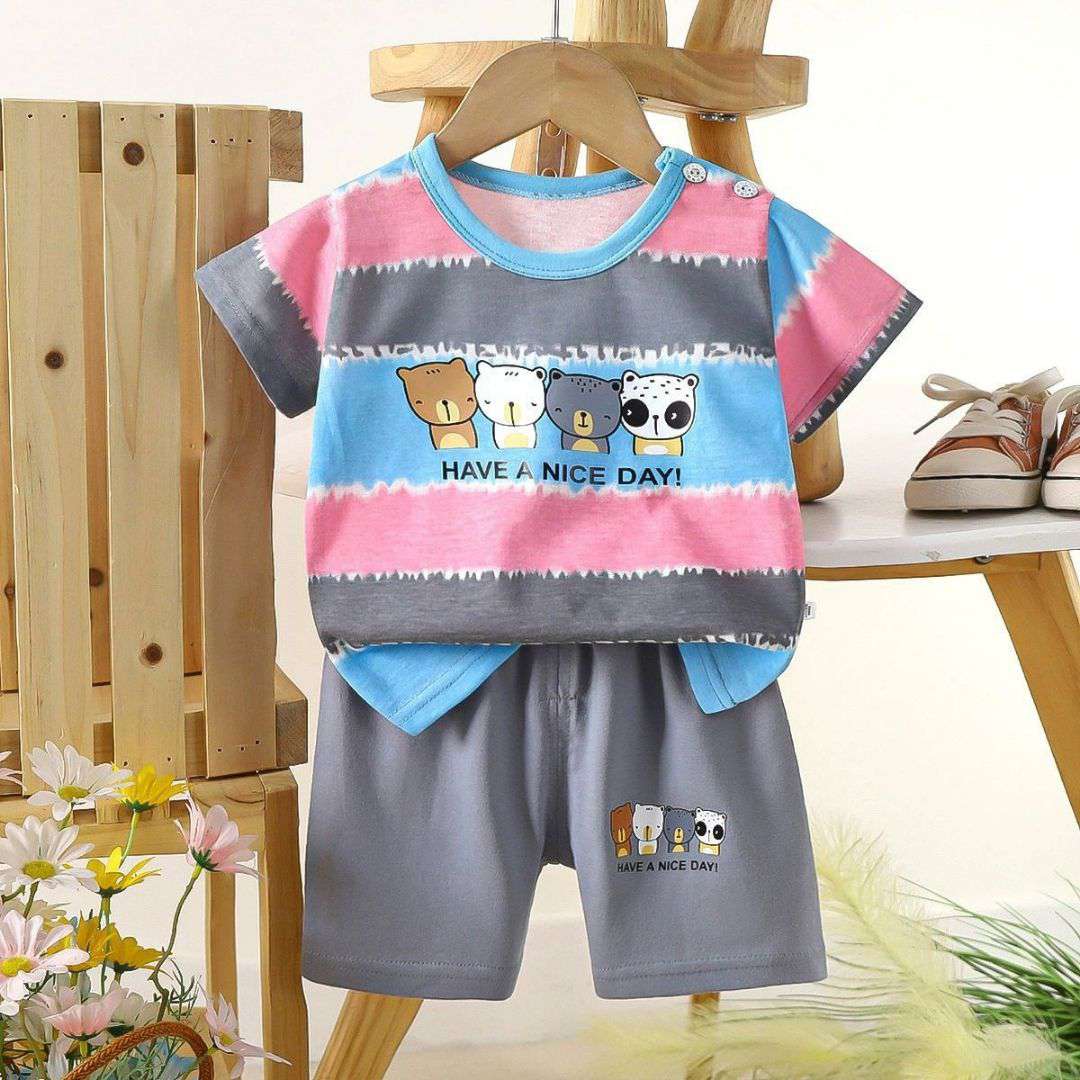 Baby Bear Cotton Summer Set