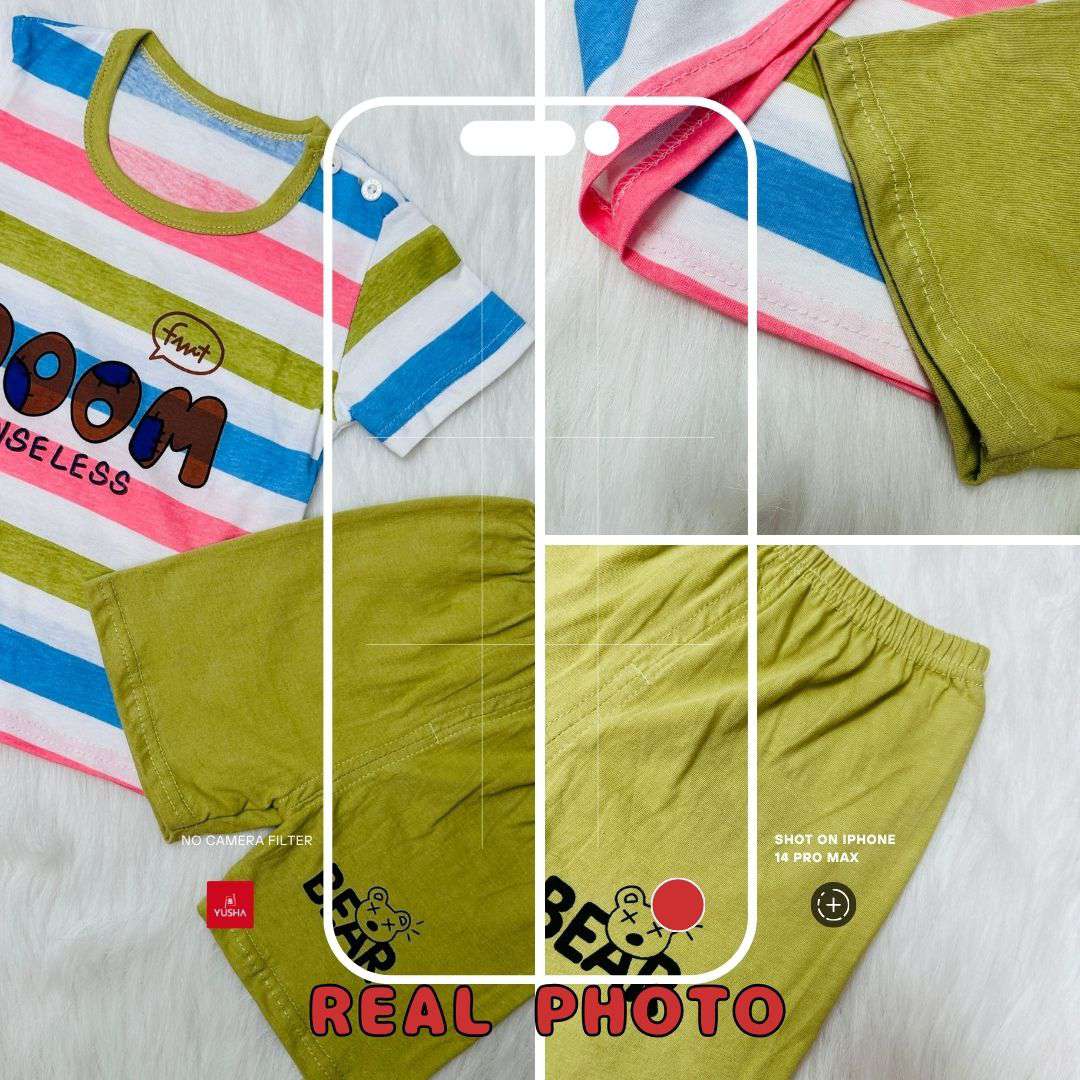 Bear Print Cotton Summer Set