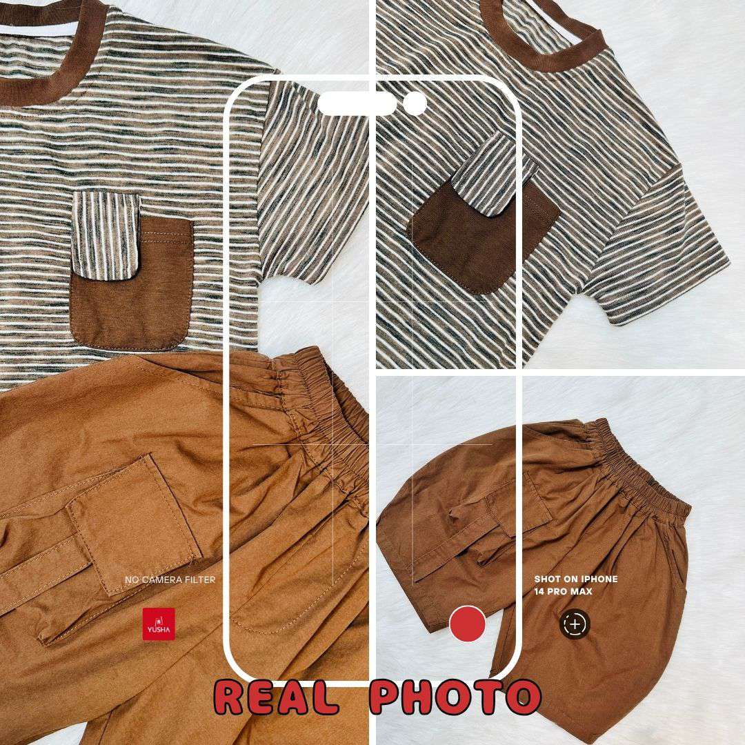 Striped T-Shirt Boys Summer Set