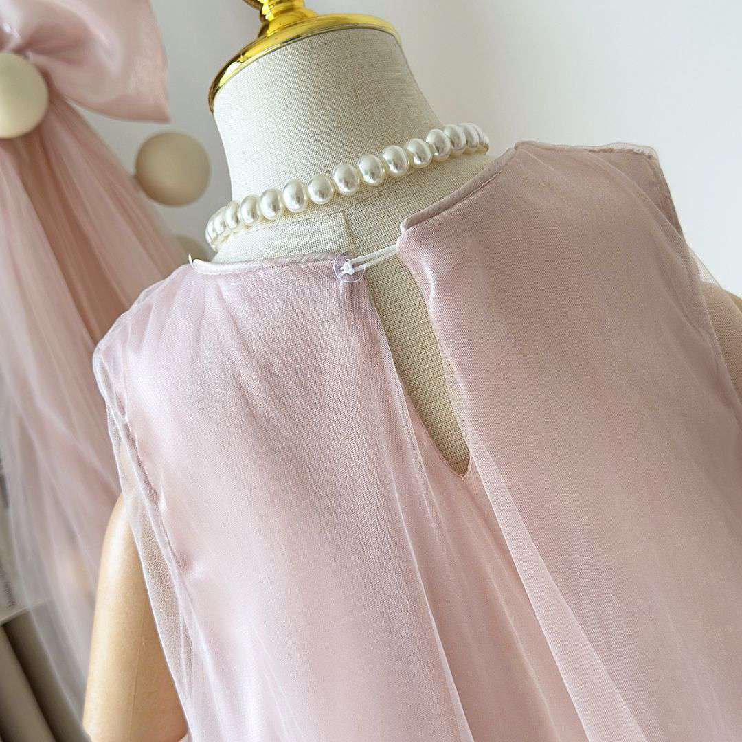 Sequin Party Dress with Bow Clip
