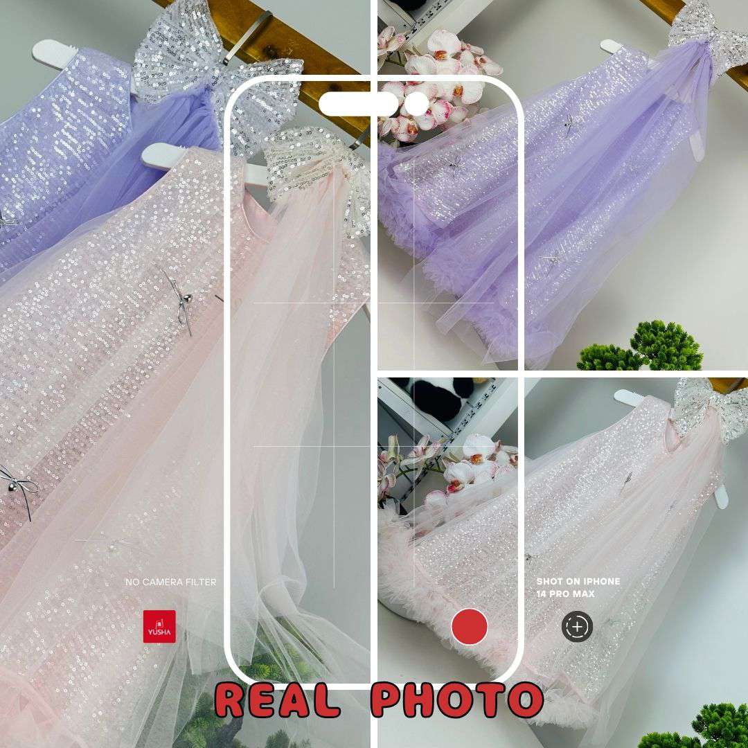 Sequin Party Dress with Bow Clip