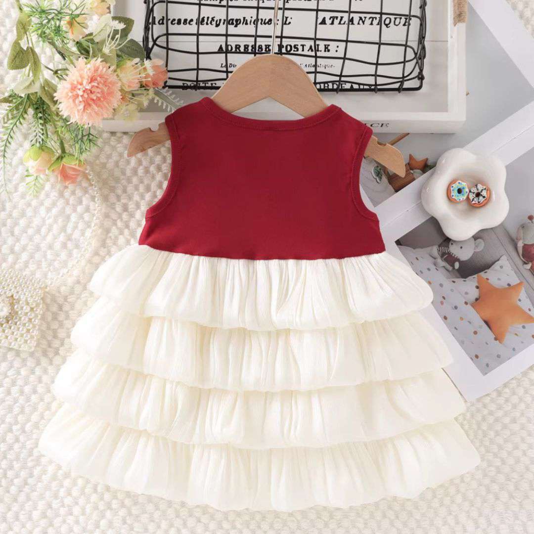 Royal Blossom Layered Mesh Princess Dress