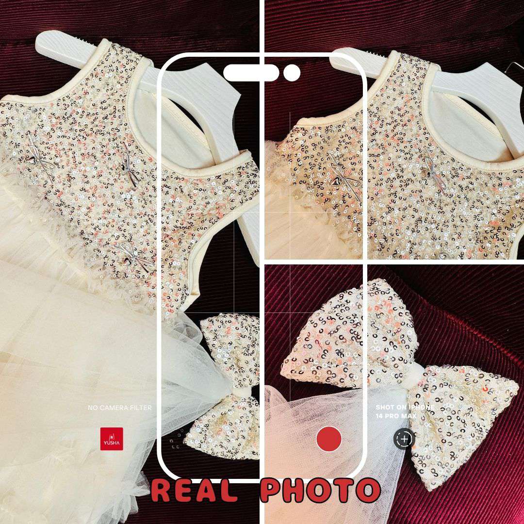 Golden Petal Princess Dress