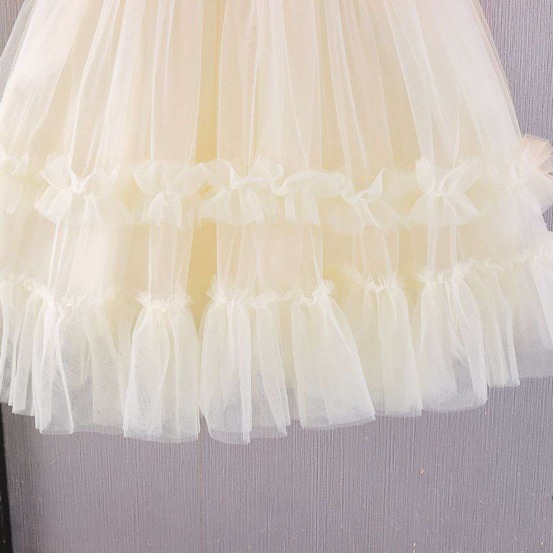Golden Petal Princess Dress