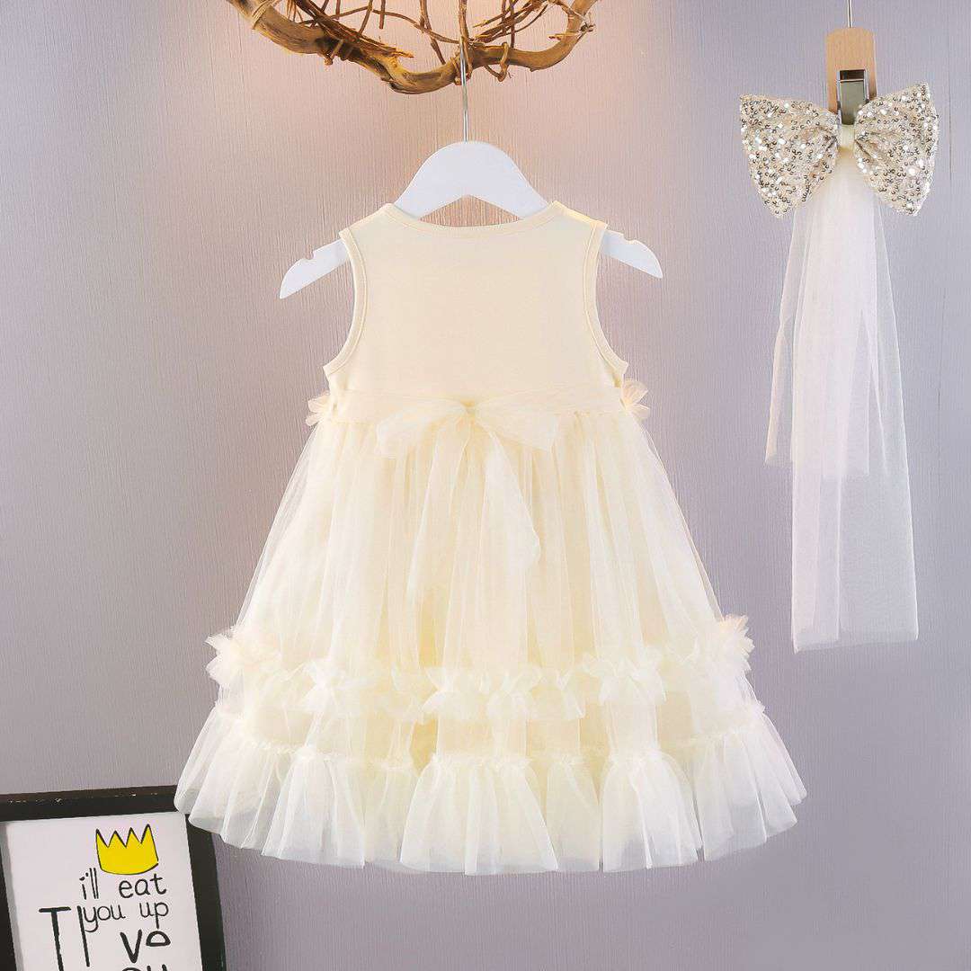Golden Petal Princess Dress