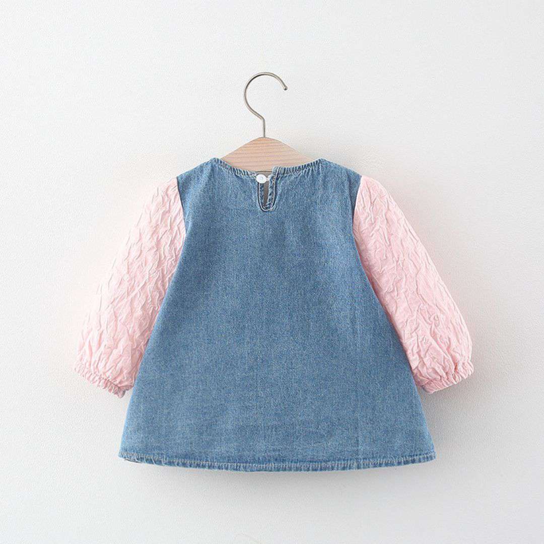 Sweet Girls Denim Bow Dress