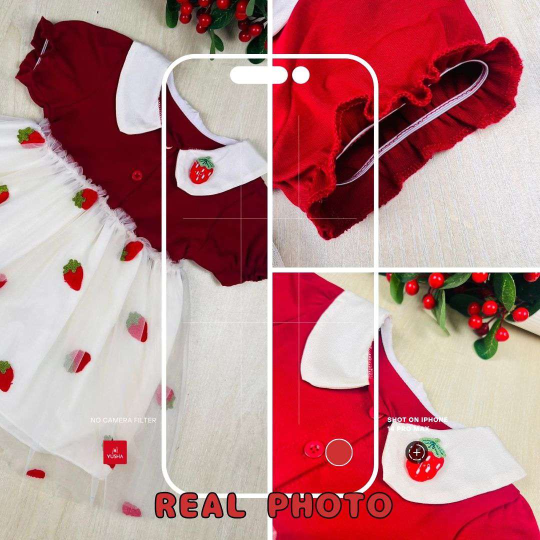 Strawberry Tulle Princess Dress