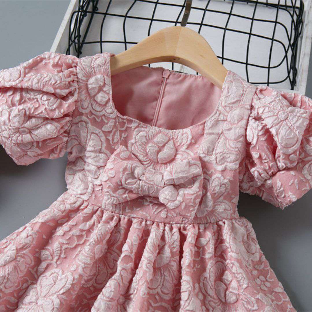 Ruby Red Floral Princess Dress