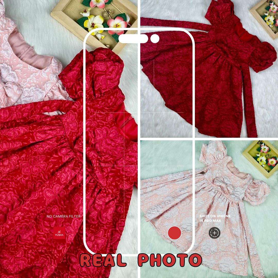 Ruby Red Floral Princess Dress