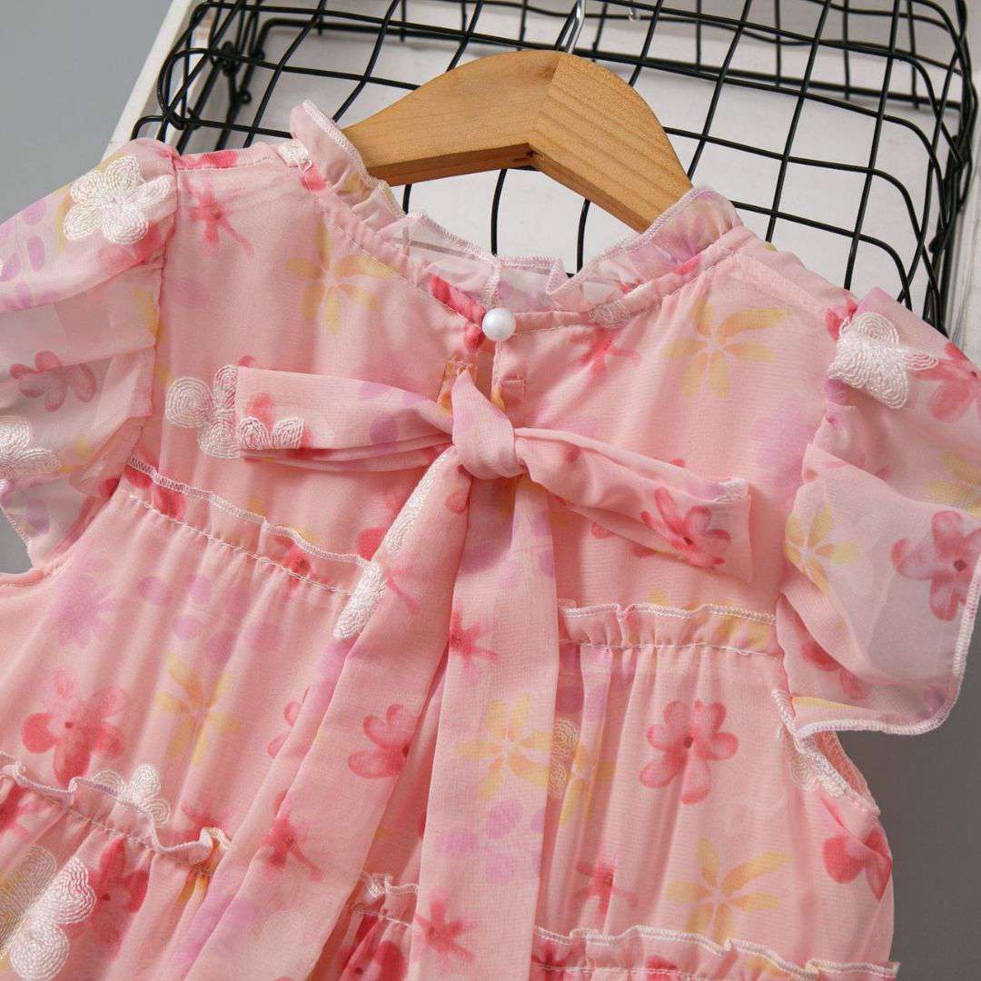 Pink Floral Party Dress