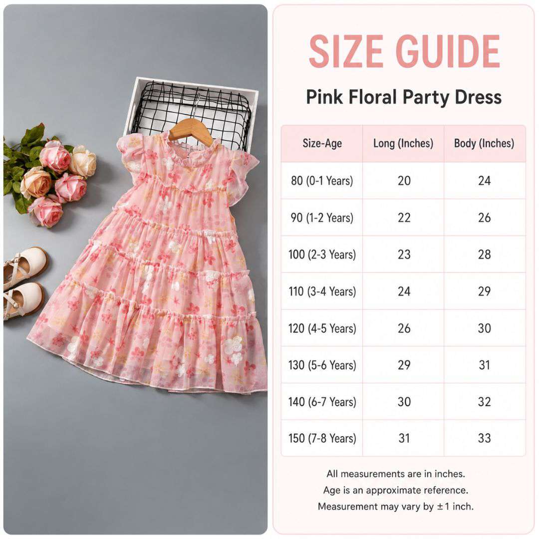 Pink Floral Party Dress