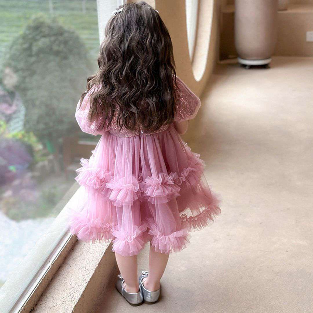 Pink Sequin Princess Dress