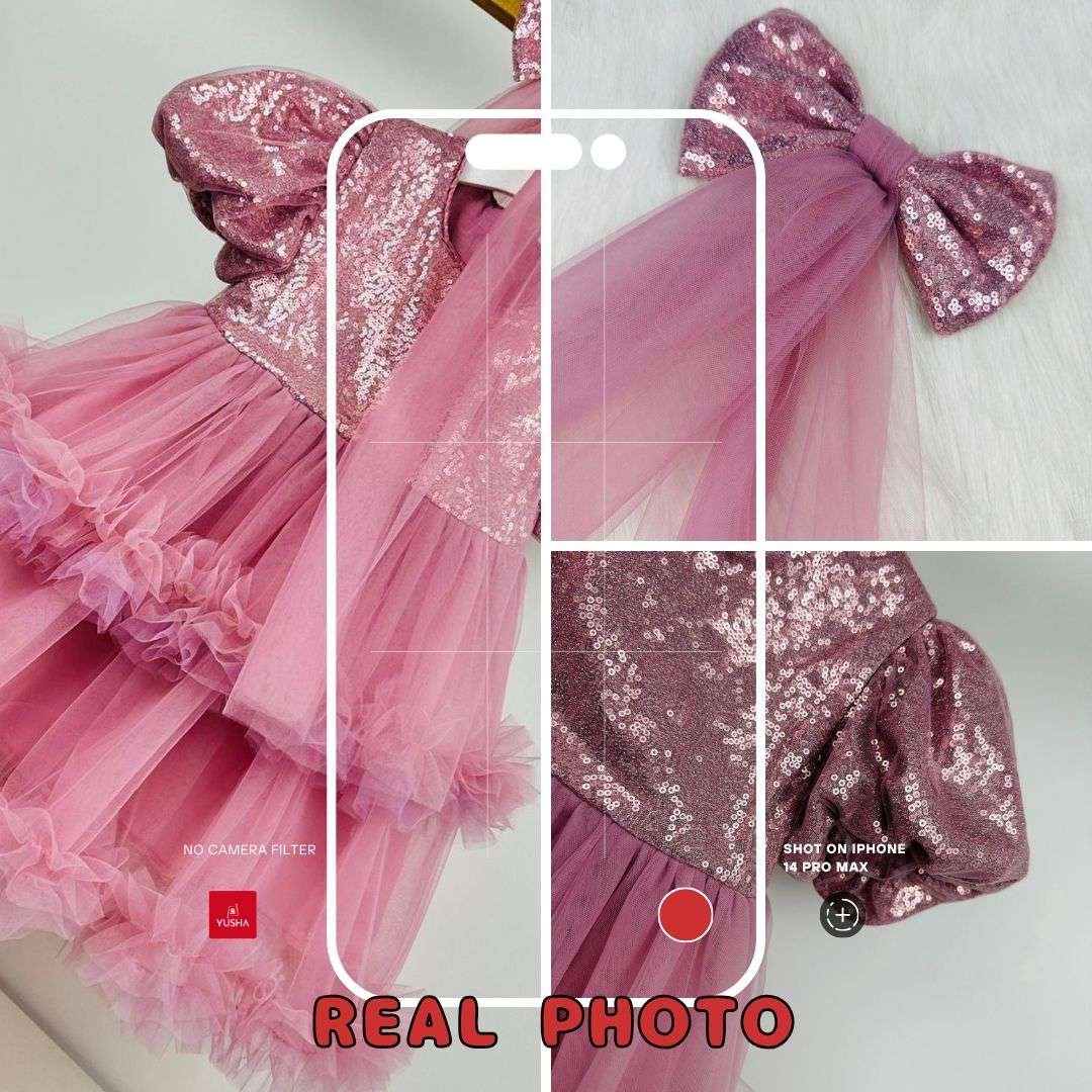 Pink Sequin Princess Dress