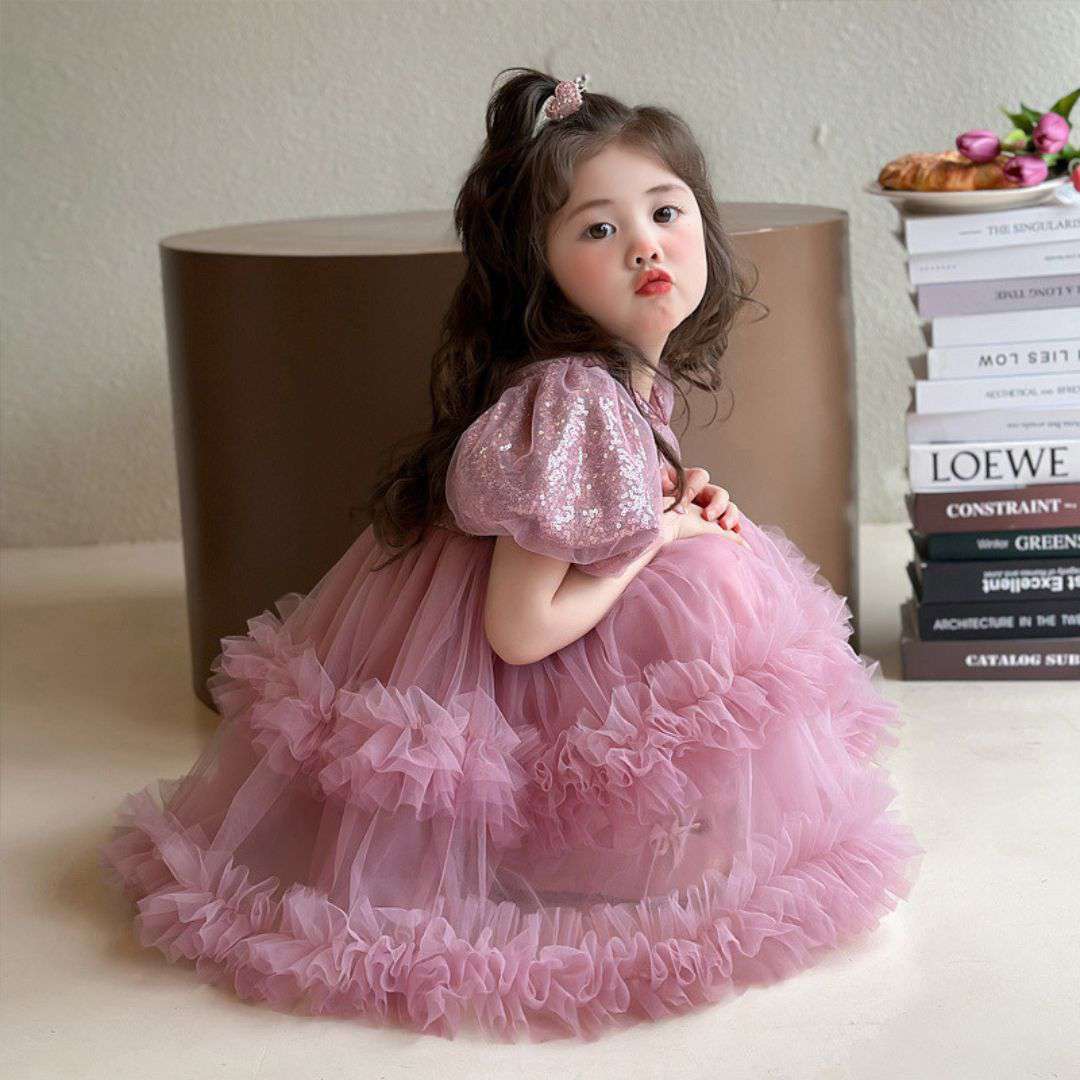 Pink Sequin Princess Dress