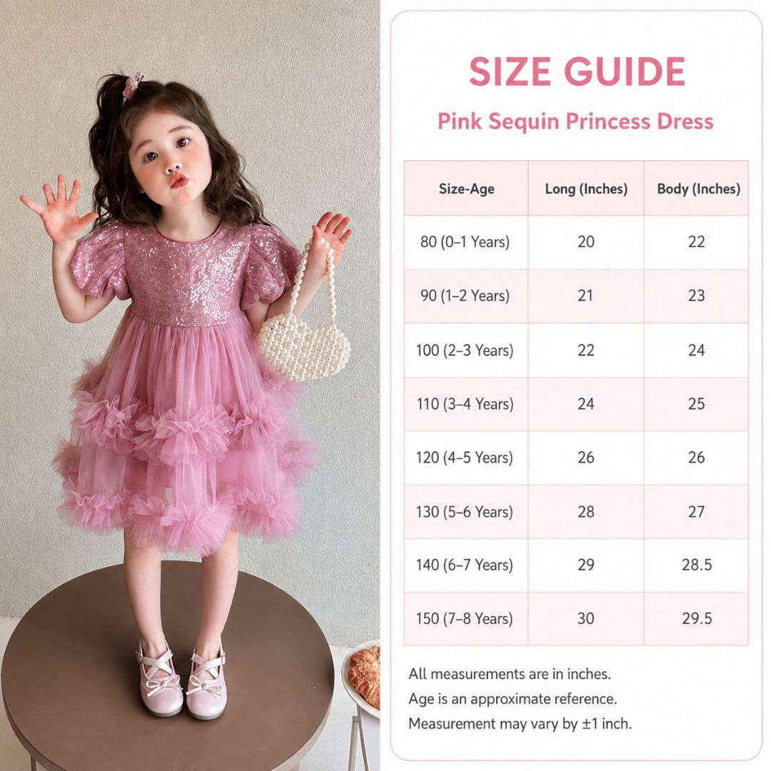 Pink Sequin Princess Dress