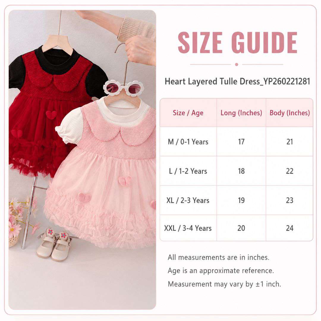 Heart Layered Tulle Dress