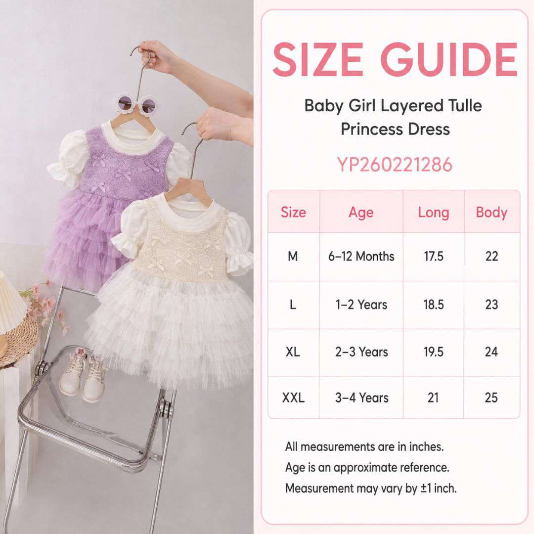 Baby Girl Layered Tulle Princess Dress