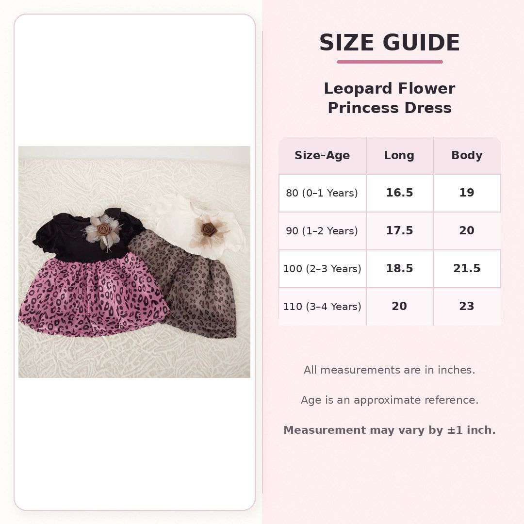 Leopard Flower Princess Dress