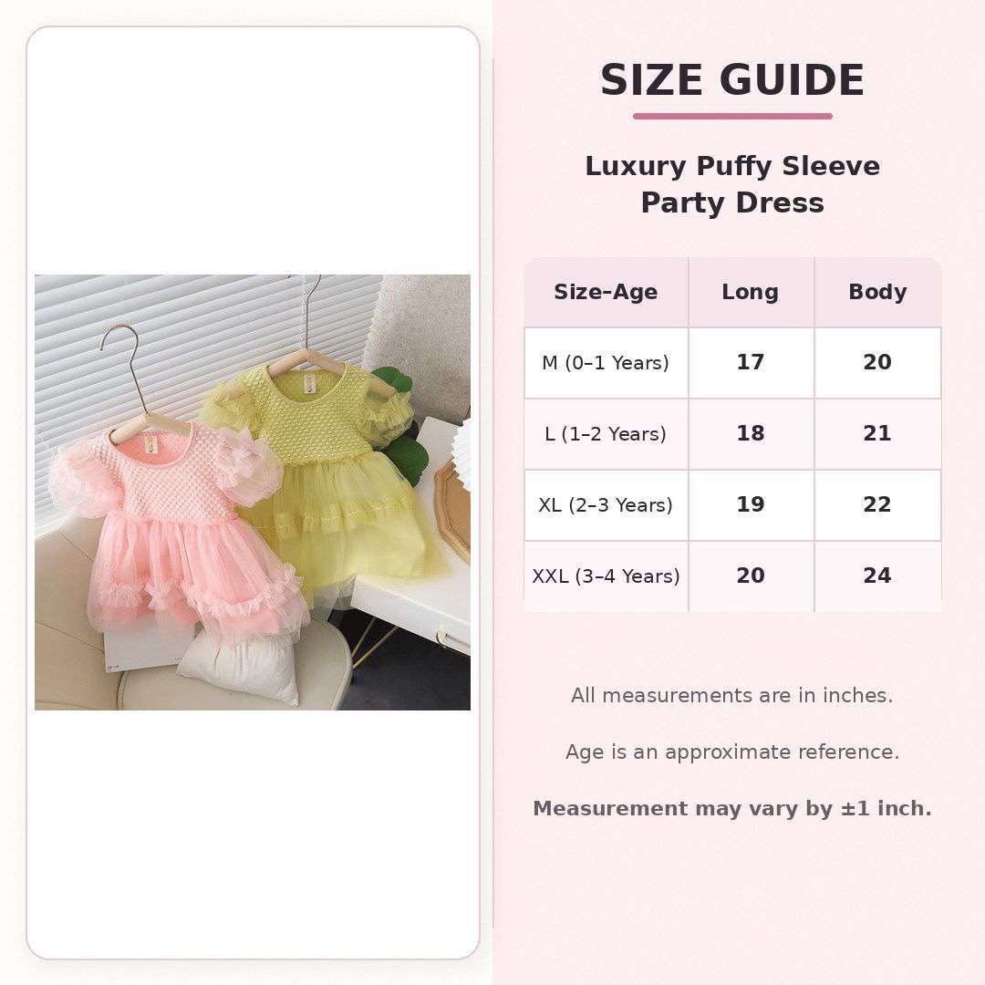 Luxury Puffy Sleeve Party Dress