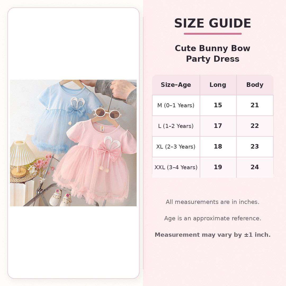 Cute Bunny Bow Party Dress